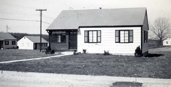 The Monahan's home in the early 1950's