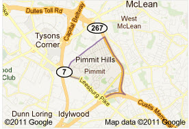 Map of Pimmit Hills Tysons VA